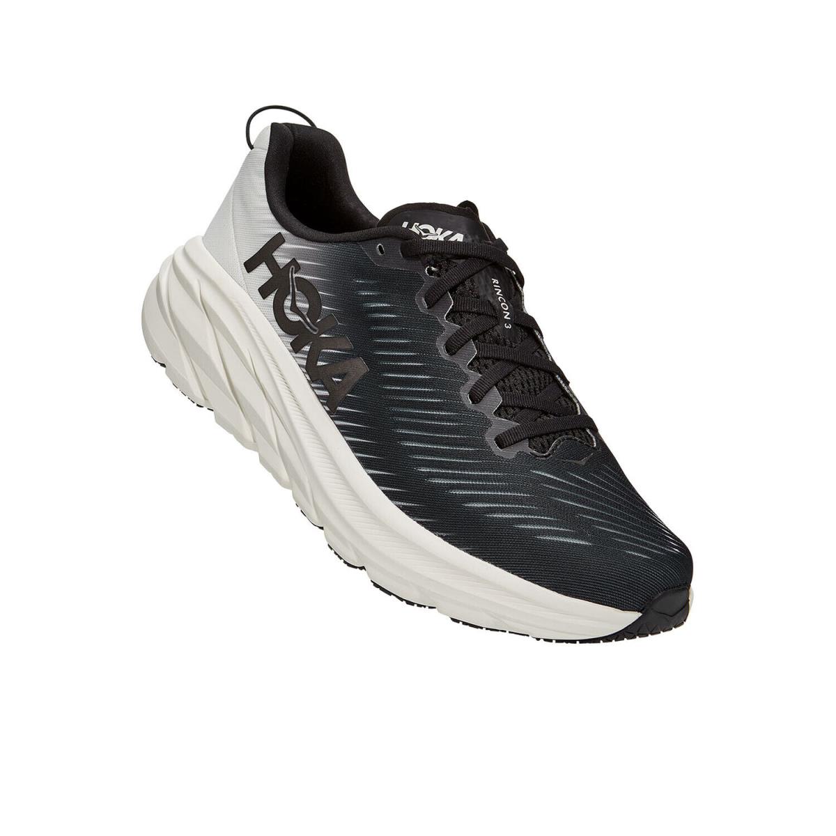 Hoka One One Rincon 3 1119395-BWHT Sneakers Men`s Black White Running Shoes D258