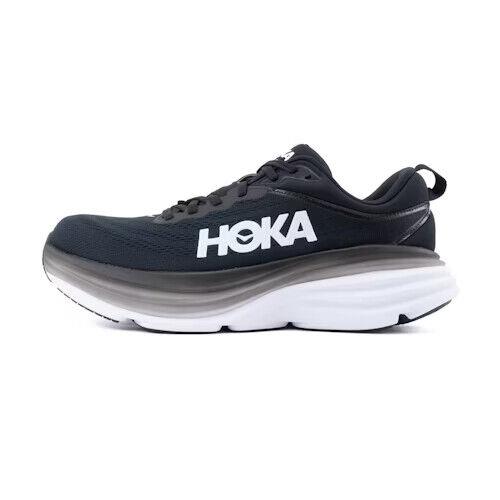 Hoka One One Bondi 8 1127953-BWHT Sneakers Men`s Wide Black Running Shoes D286