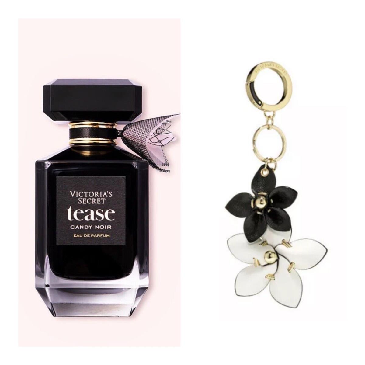 Victoria`s Secret Tease Candy Noir Edp 1.7 Fl.oz. and Flower Keychain Charm