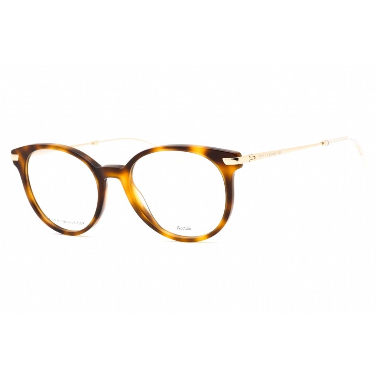 Tommy Hilfiger Women`s Eyeglasses Havana 2 Plastic Round Frame TH 1821 005L 00