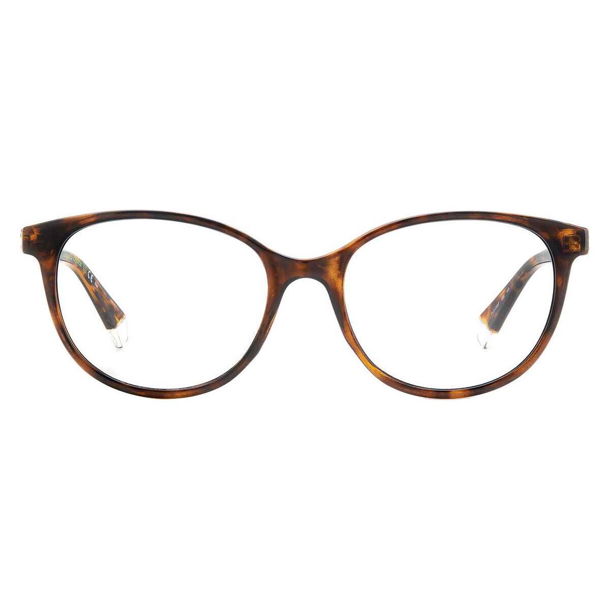 Polaroid Pld D467 Eyeglasses Women Havana Oval 54mm - Frame: Havana, Lens: Demo