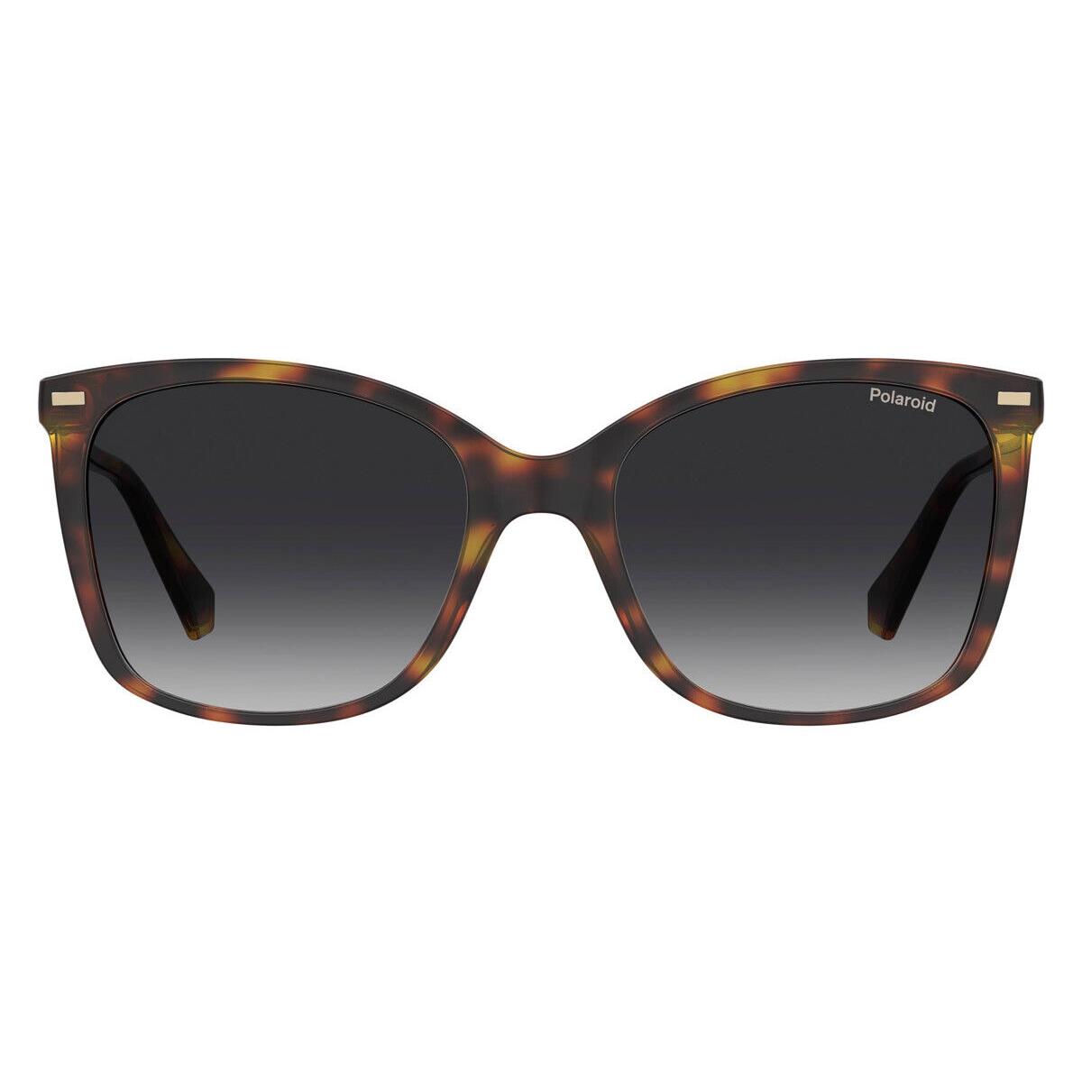 Polaroid 4108/S Sunglasses Women Dark Havana Square 55mm