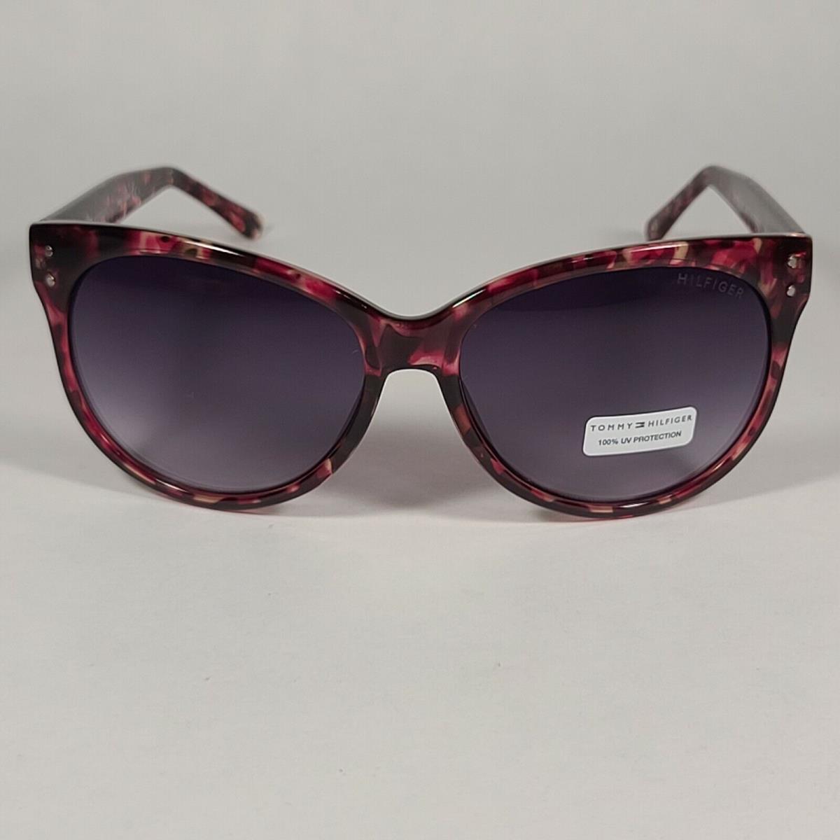 Tommy Hilfiger Pepper WP OL512 Sunglasses Red Tortoise Frame Gray Gradient Lens