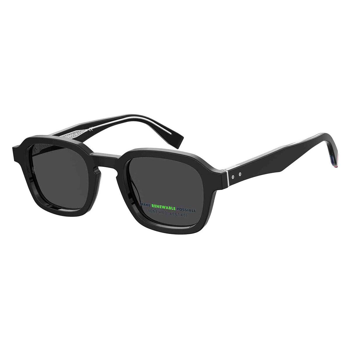 Tommy Hilfiger Thf Sunglasses Men Black / Gray 49mm - Frame: Black / Gray, Lens: Gray