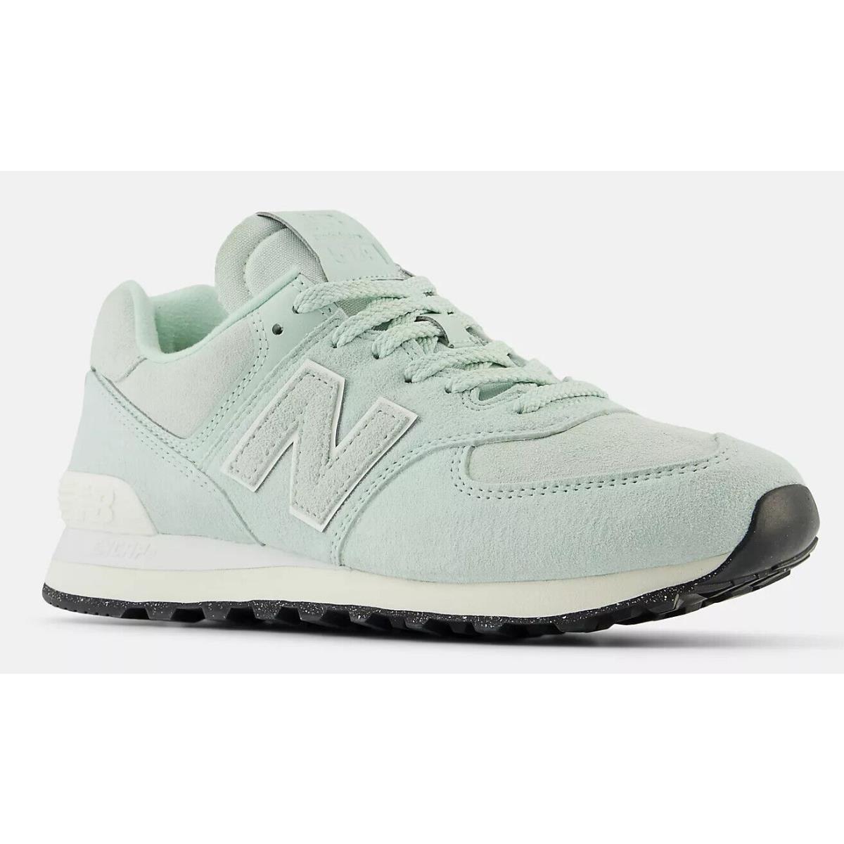 New Womens New Balance 574 Light Blue Suede Shoes