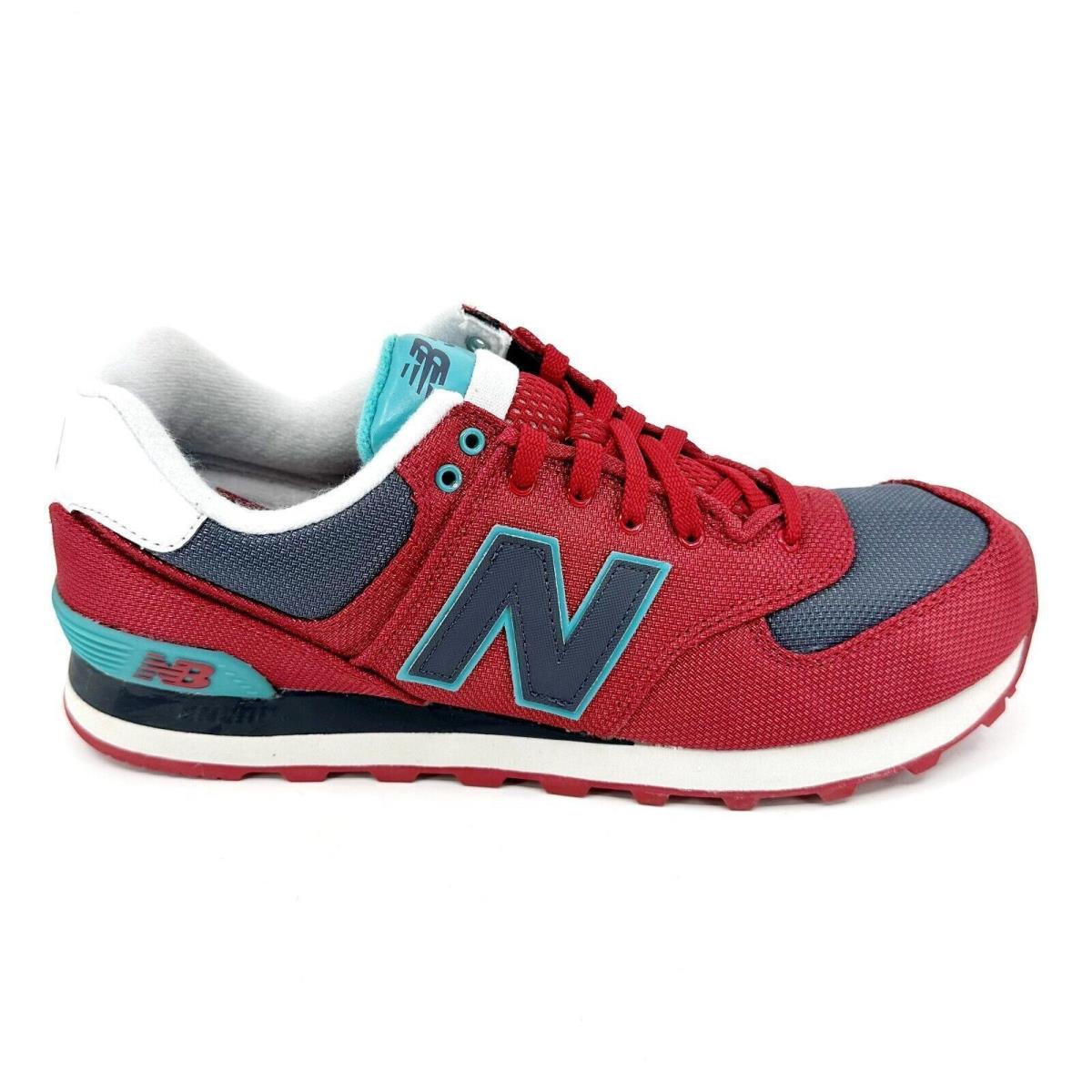 New Balance 574 Red Gray Blue Classics Mens Lifestyle Sneakers ML574WNA - Red