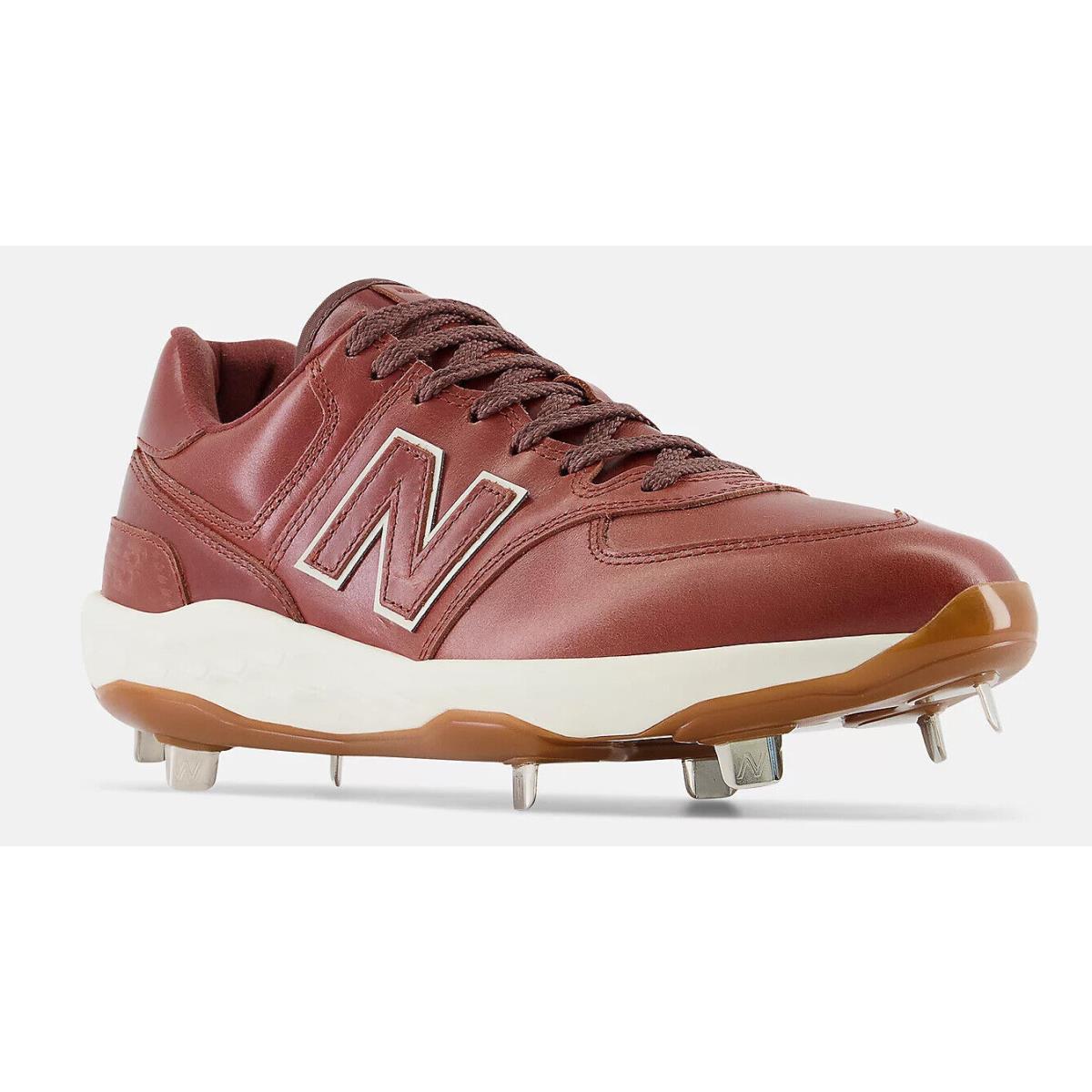 New Mens New Balance Fresh Foam X 574 Lux Burgundy White Leather Shoes