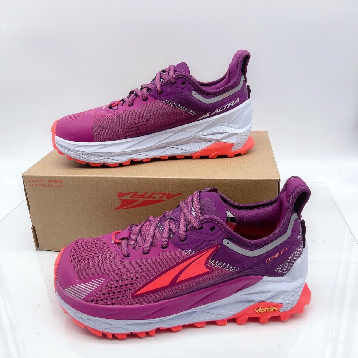 Altra Olympus 5 Women s Running Shoes Sneakers Purple Orange US 7