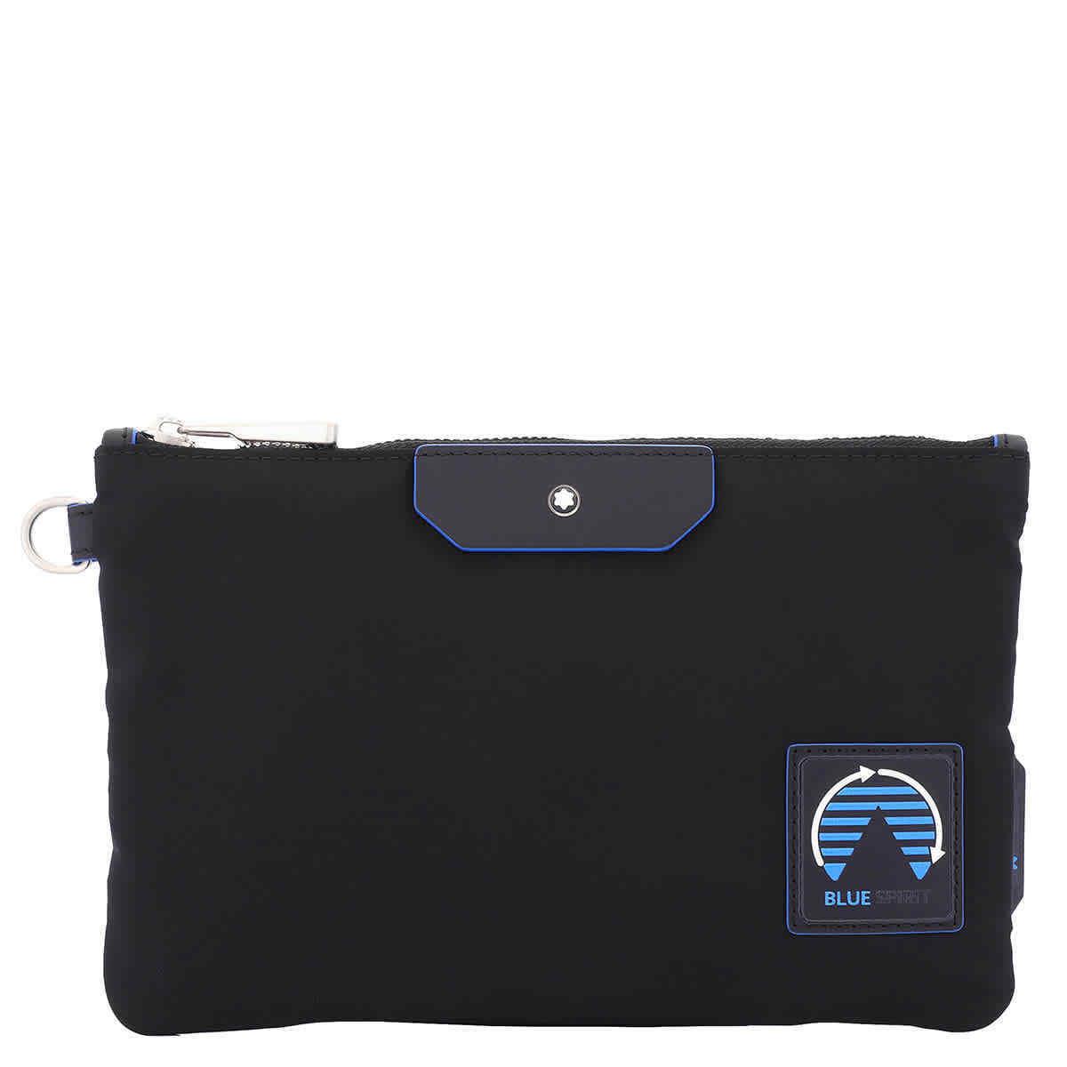 Montblanc Black Blue Nylon Spirit Small Pouch 128736