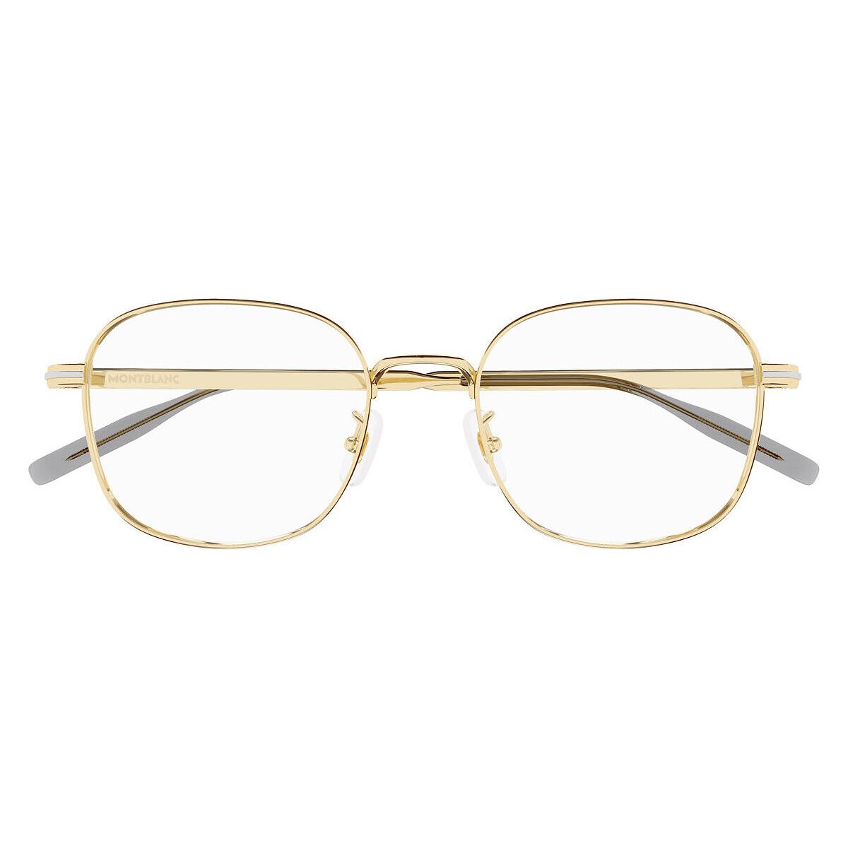 Montblanc MB0238OK Eyeglasses Men Gold Round 52mm