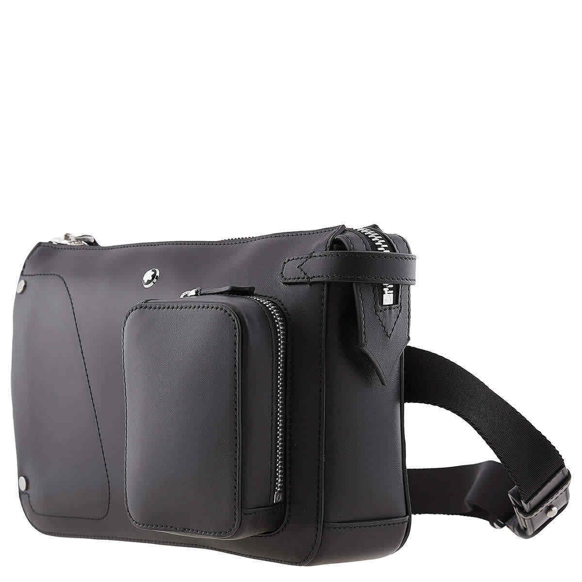 Montblanc Meisterstuck Selection Soft Leather Belt Bag In Black 129697