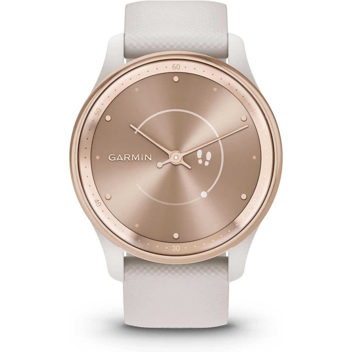 Garmin Vivomove Trend Hybrid Gps Smartwatch with Safety and Tracking Peach Gold with Ivory
