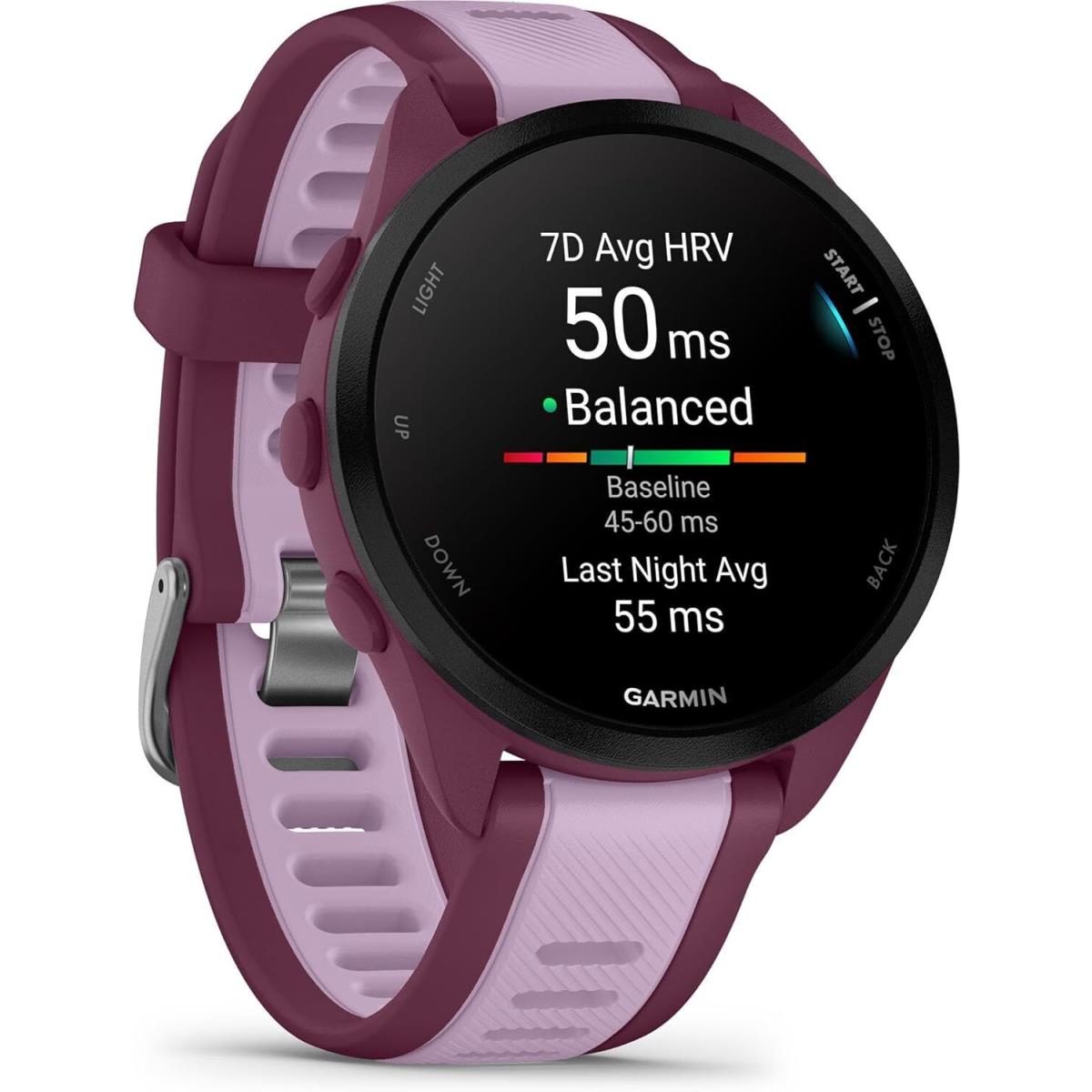 Garmin Forerunner 165 Running and Music Gps Smartwatch with Amoled Touchscreen Berry