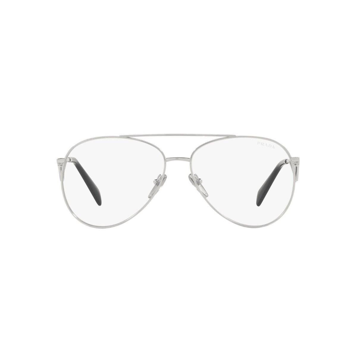 Prada PR 73ZS Silver/clear Blue Light Filter 1BC-08N Sunglasses