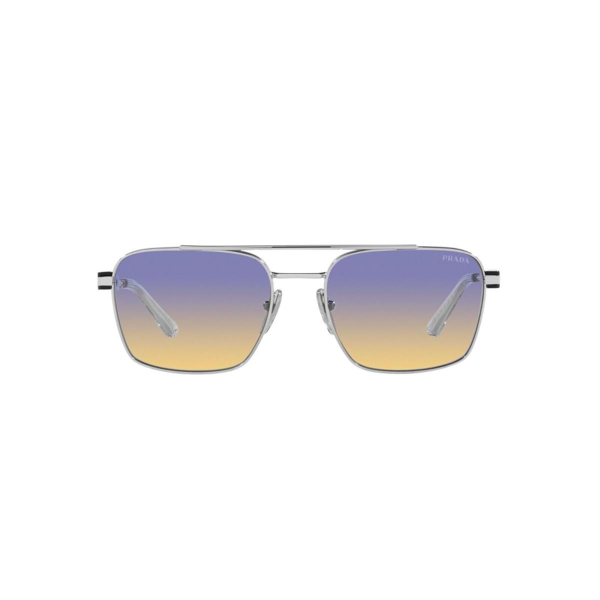 Prada PR 67ZS Silver/yellow Violet Shaded 1BC-06Z Sunglasses