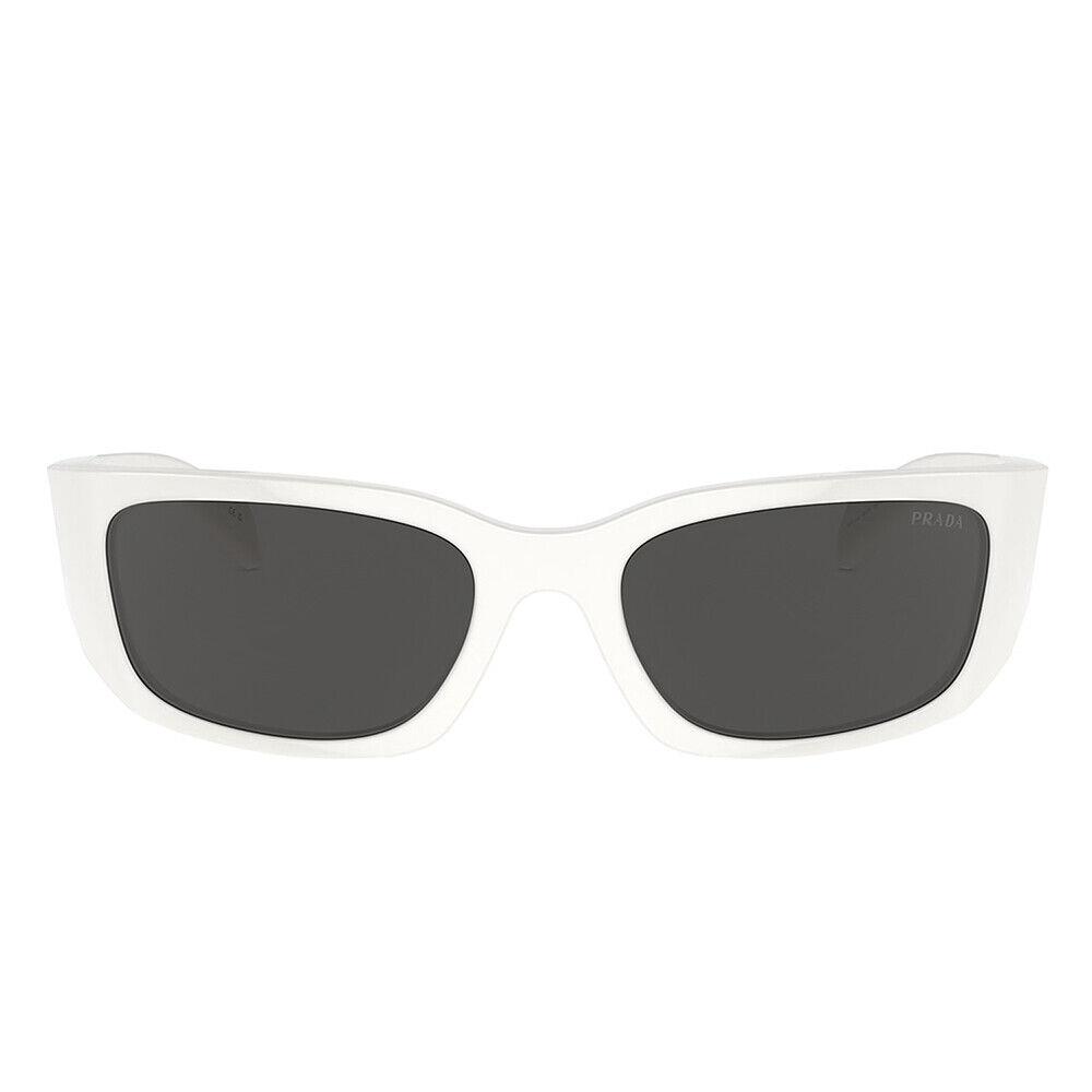 Prada PR A14S 1425S0 Talc Plastic Butterfly Sunglasses Grey Lens