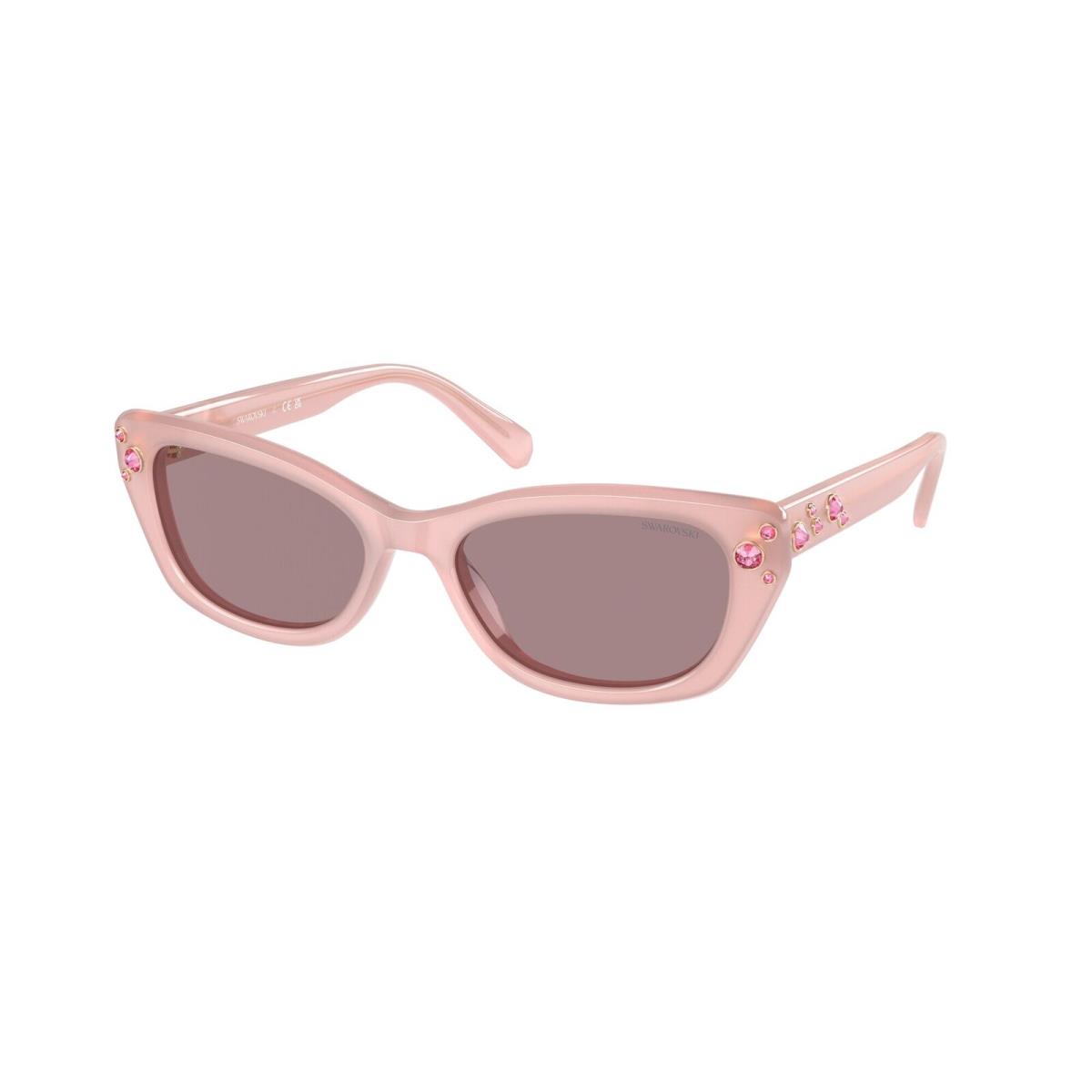 Swarovski SK6019F 10317N Milky Pink Light Purple Brown 54 mm Women`s Sunglasses