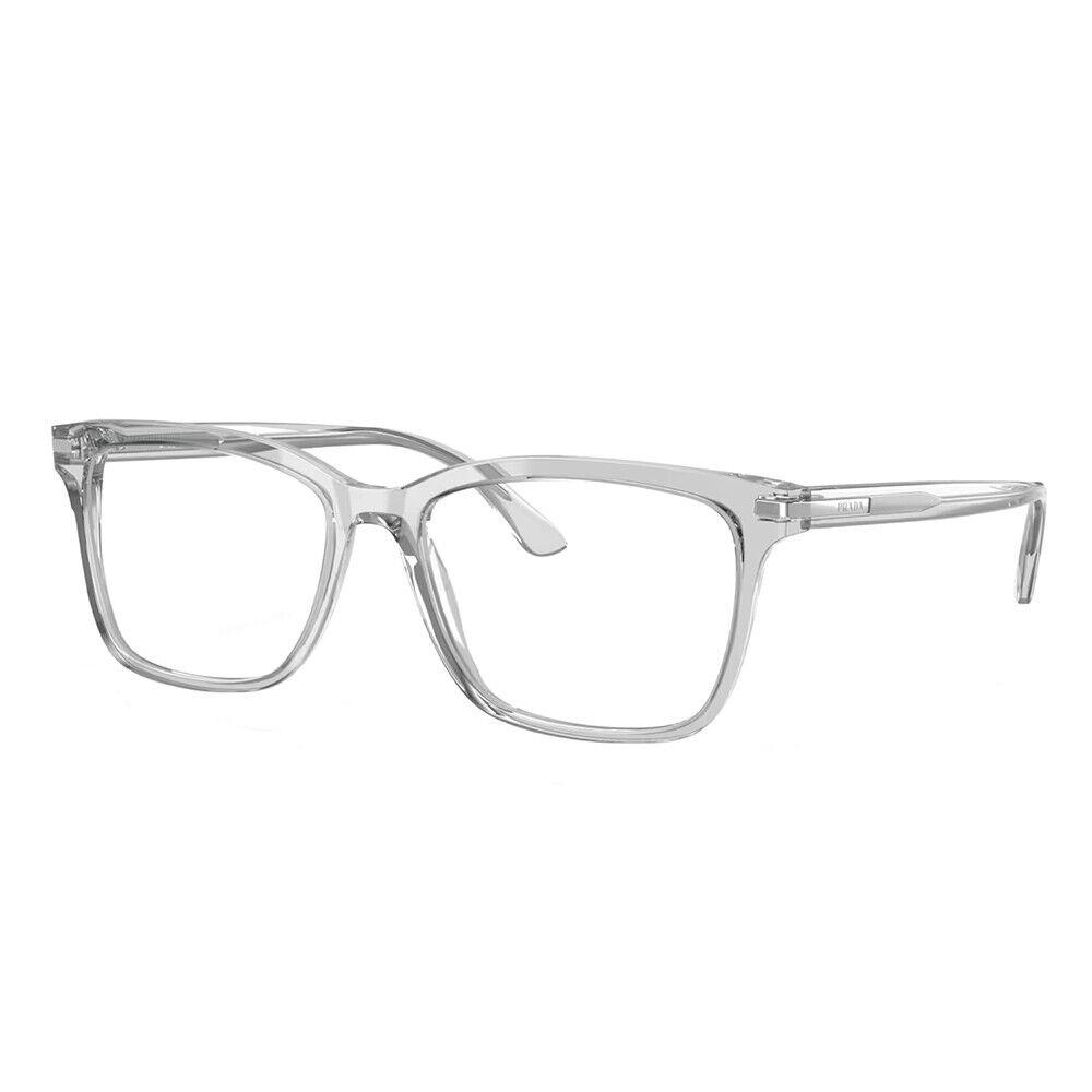 Prada PR 14WV U431O1 Crystal Grey Plastic Rectangle Eyeglasses 56mm