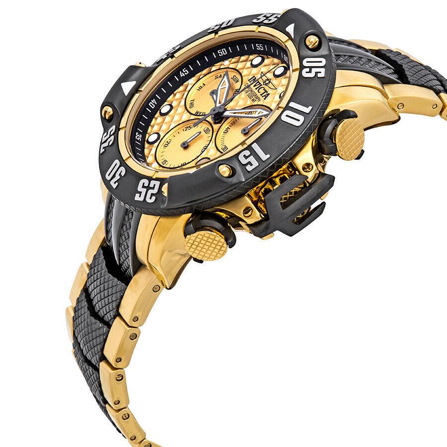 Invicta Men`s INV-23805 Subaqua Quartz Chronograph Gold Dial Watch - Aqua, Gold, Quartz