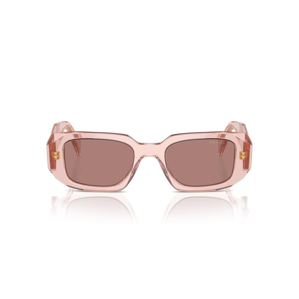 Prada Sunglasses PR17WS 19Q10D 49mm Transparent Peach / Light Brown Lens