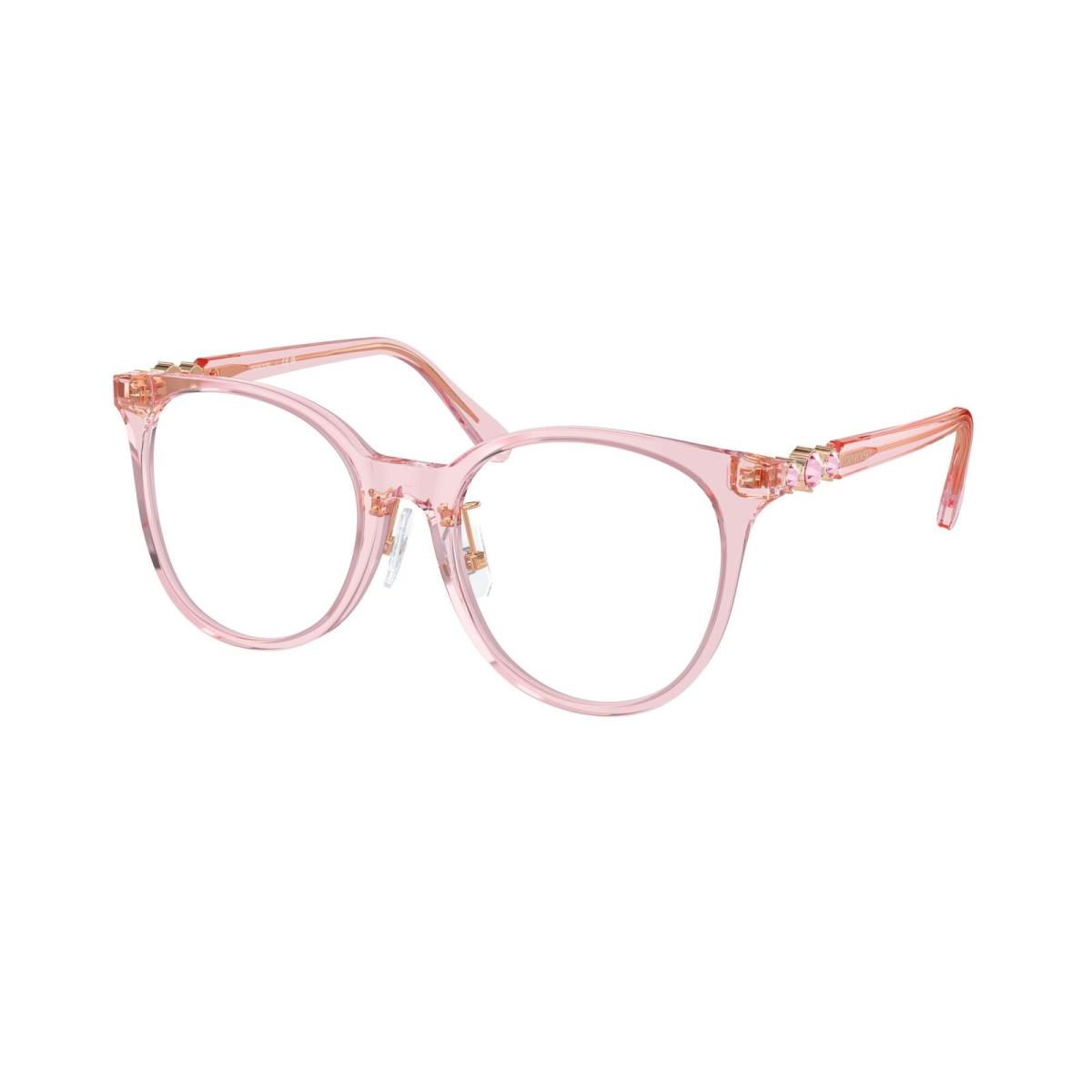 Swarovski SK2027D 3001 Transparent Rose Demo Lens 53 mm Women`s Eyeglasses