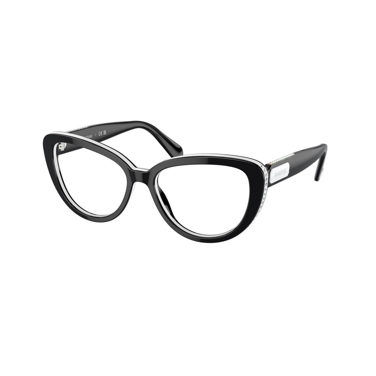 Swarovski SK2014 1015 Black White Demo Lens 52 mm Women`s Eyeglasses