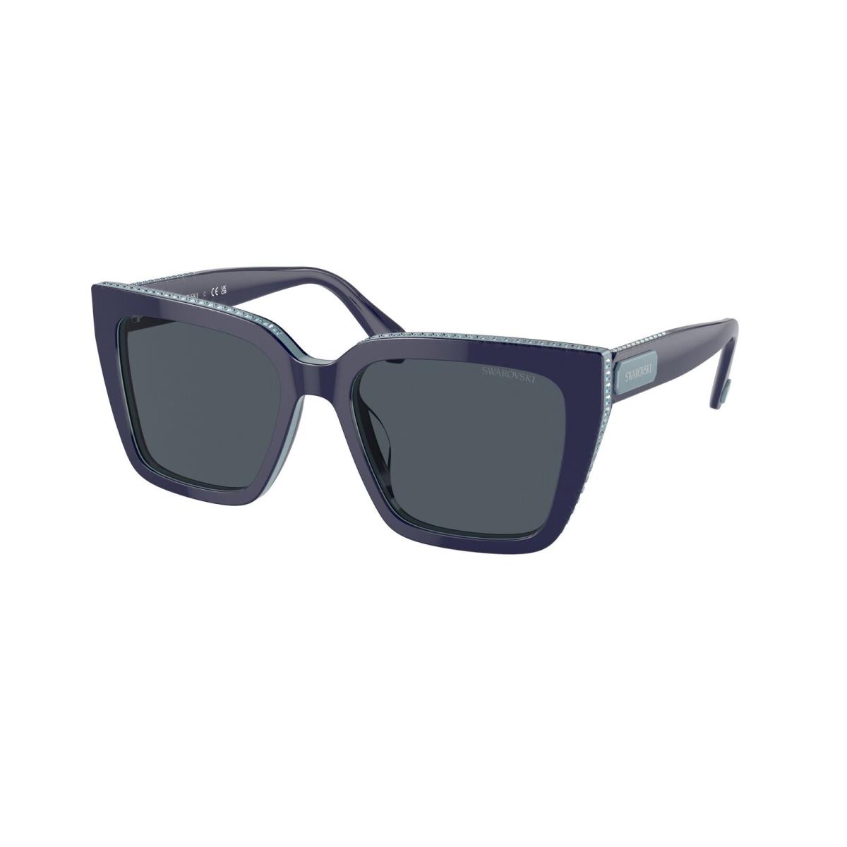 Swarovski SK6013 101887 Blue Dark Grey 54 mm Women`s Sunglasses