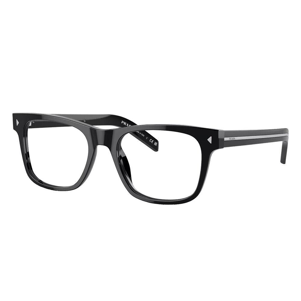 Prada PR A13V 16K1O1 Black Plastic Square Eyeglasses 52mm