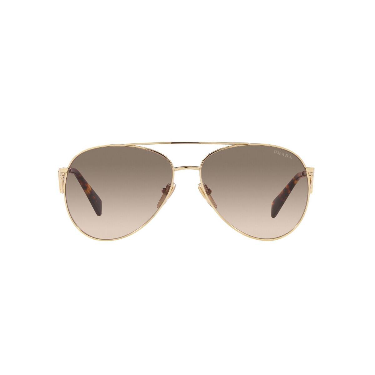 Prada PR 73ZS Pale Gold/brown Shaded ZVN-3D0 Sunglasses