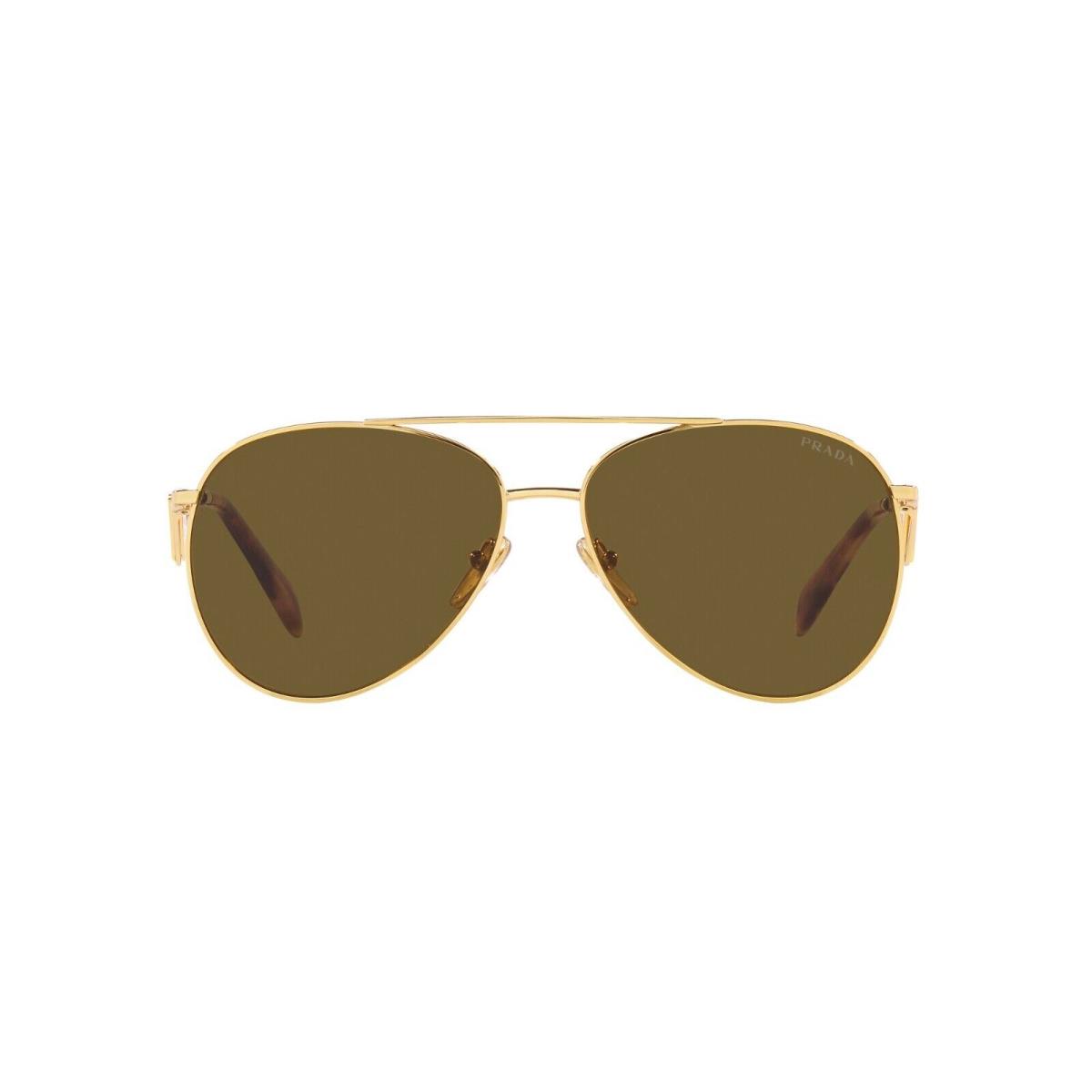 Prada PR 73ZS Gold/dark Brown 5AK-01T Sunglasses