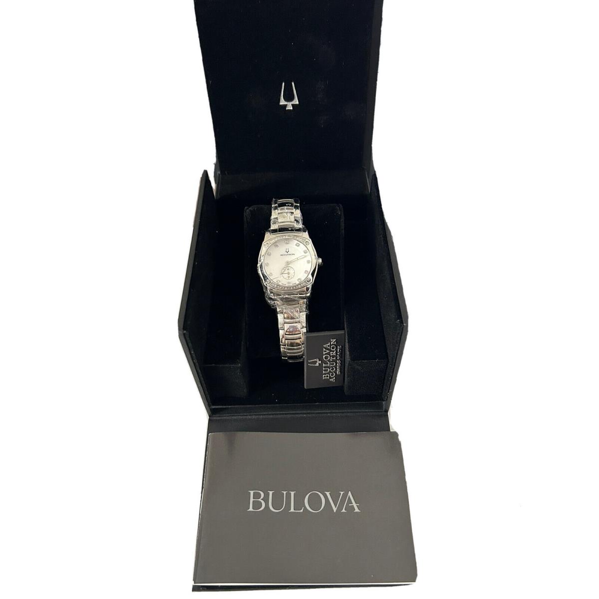 Bulova Accutron Pemberton Women`s Watch Stainless Steel Mother Pearl Dial 26R40