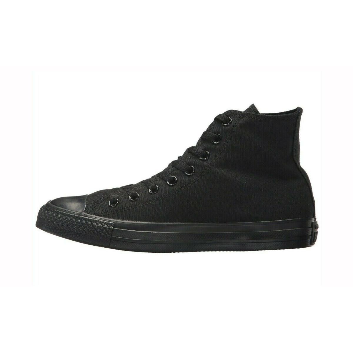 Converse All Star Chuck Taylor Hi Men Women Shoes Black Mono Canvas Sneakers