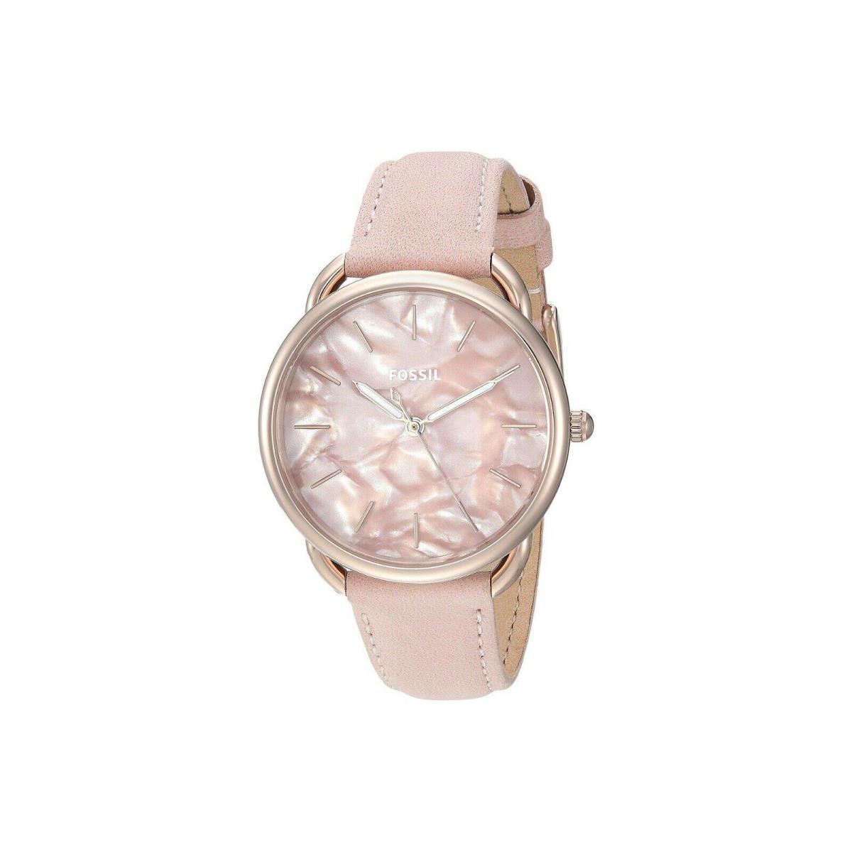 Fossil Women Tailor Three-hand Blush Leather Watch ES4419