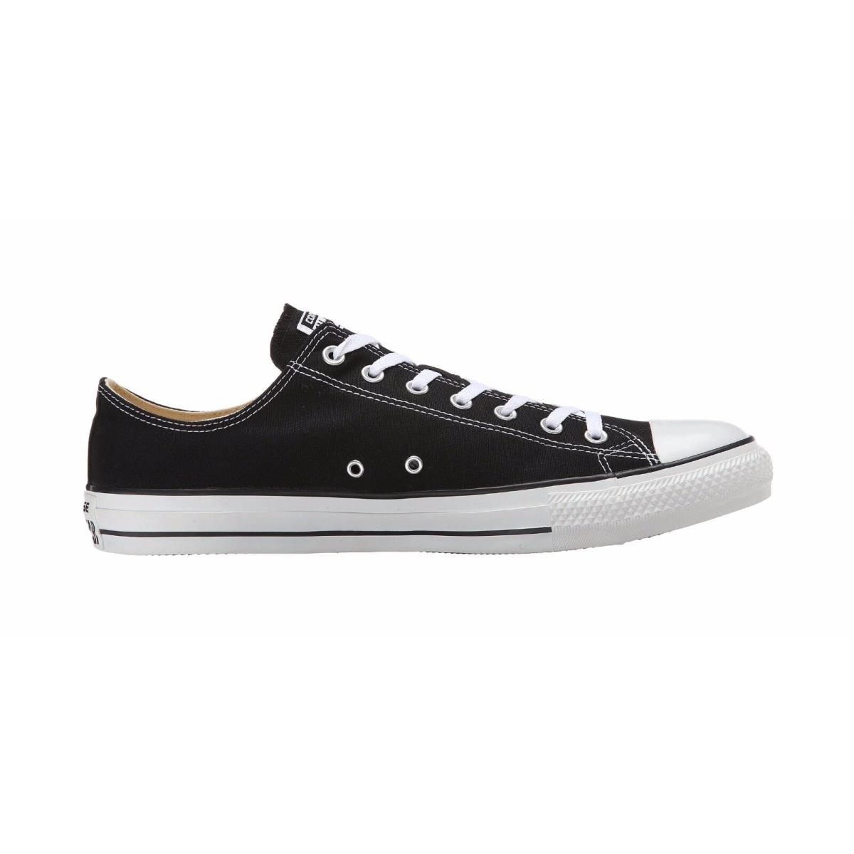 Converse All Star Chuck Taylor Low Top Black White Shoes Women Sneakers M9166 - Black