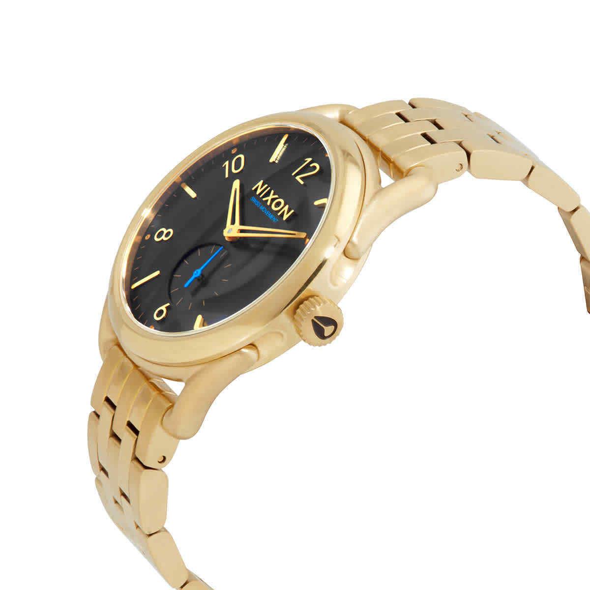 Nixon C39 SS All Gold Quartz Black Dial Men`s Watch A950-510-00