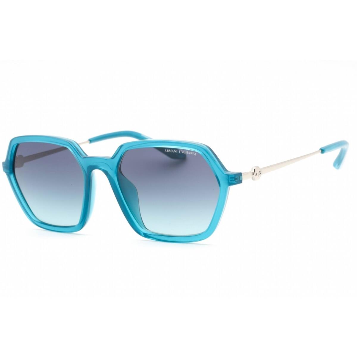 Armani Exchange Women`s Sunglasses Shiny Transparent Petroleum 0AX4139SU 82374S
