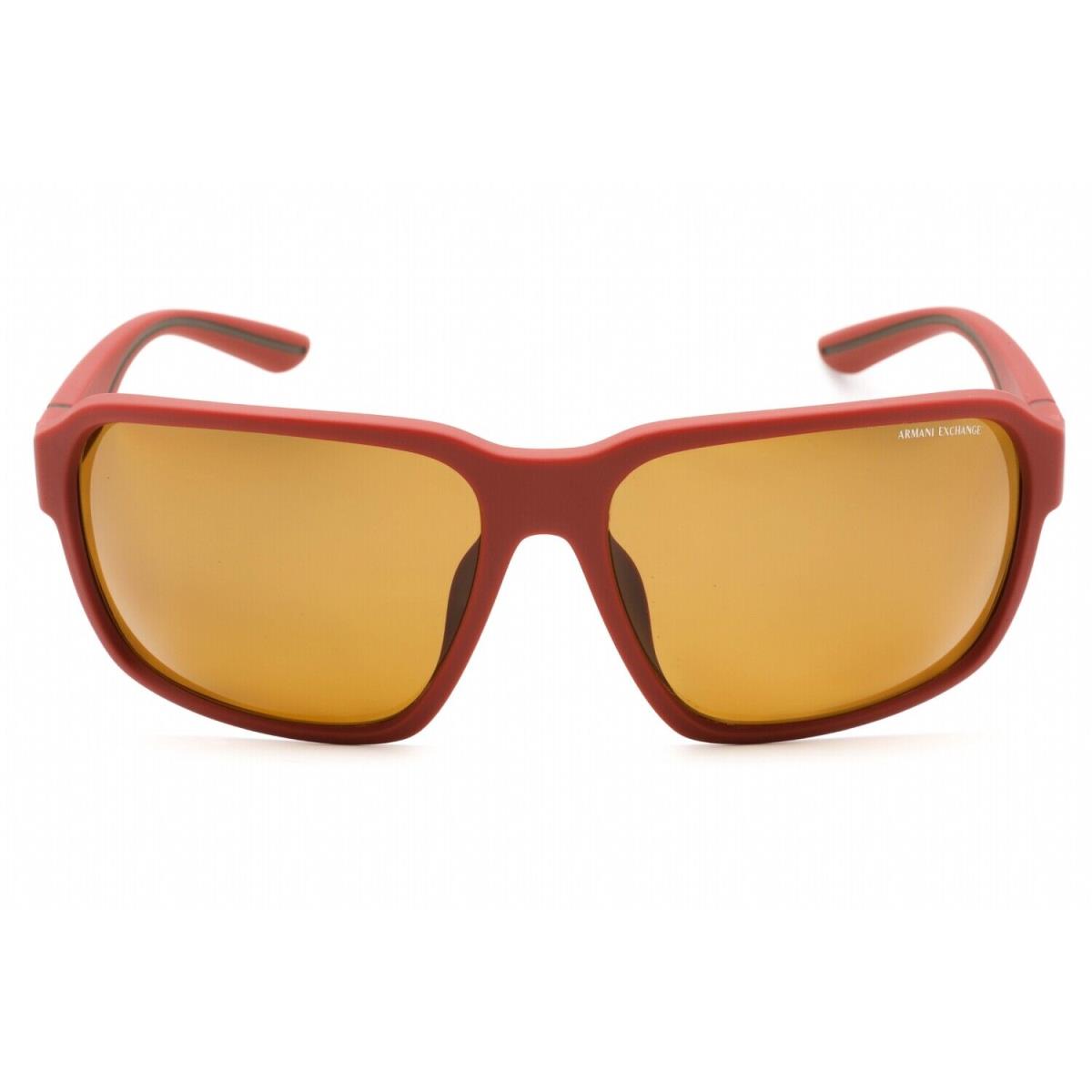 Armani Exchange 0AX4131SU 816983 Sunglasses Matte Red Frame Brown Polarized