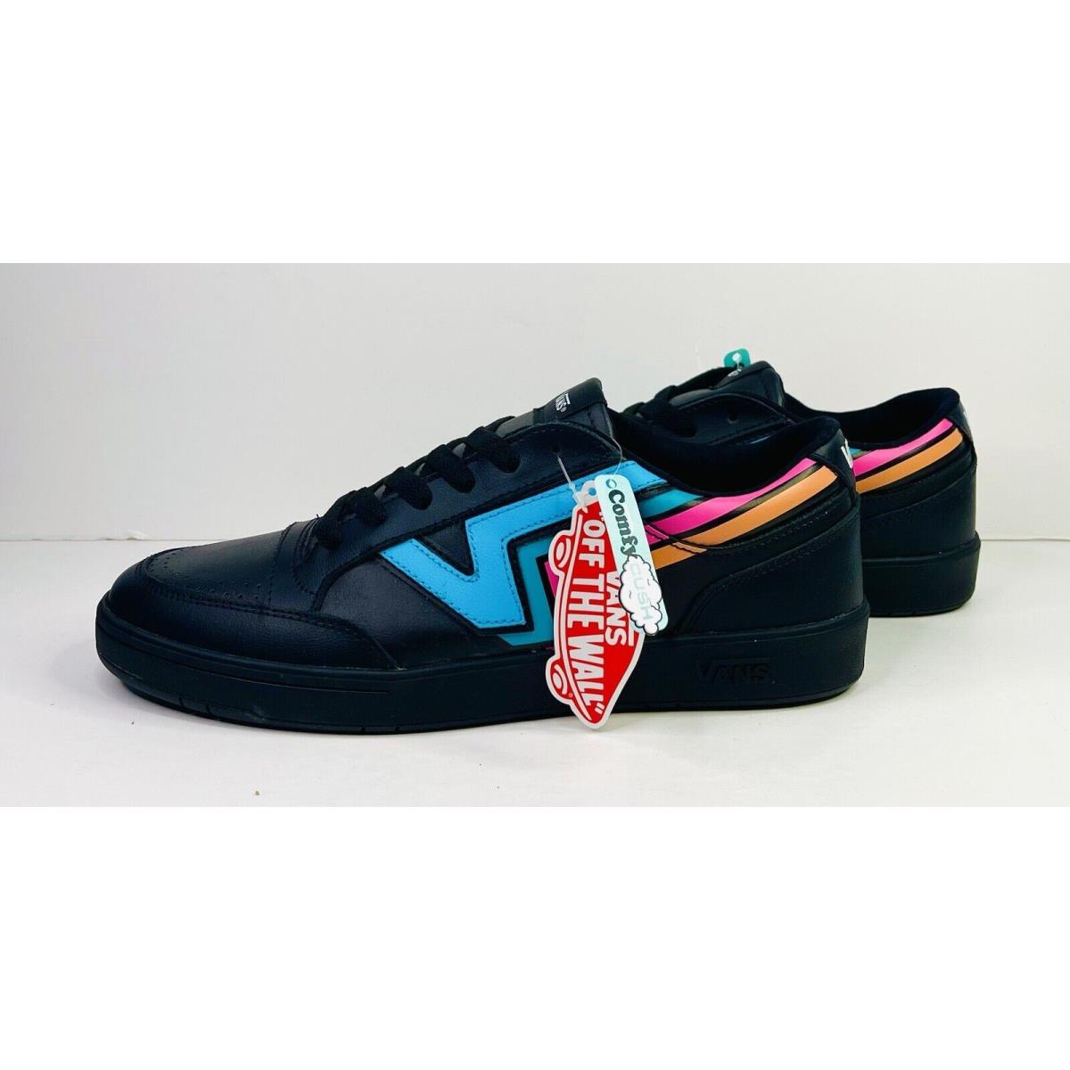 Vans Lowland Cc Comfycush Fader Black Leather Sneakers Size 11.5