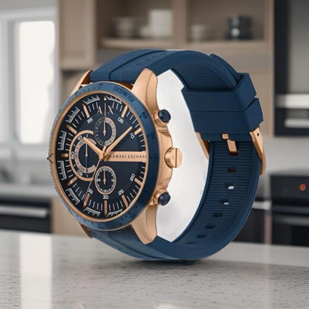 Armani Exchange AX 2440 Chronograph Blue Silicone Watch