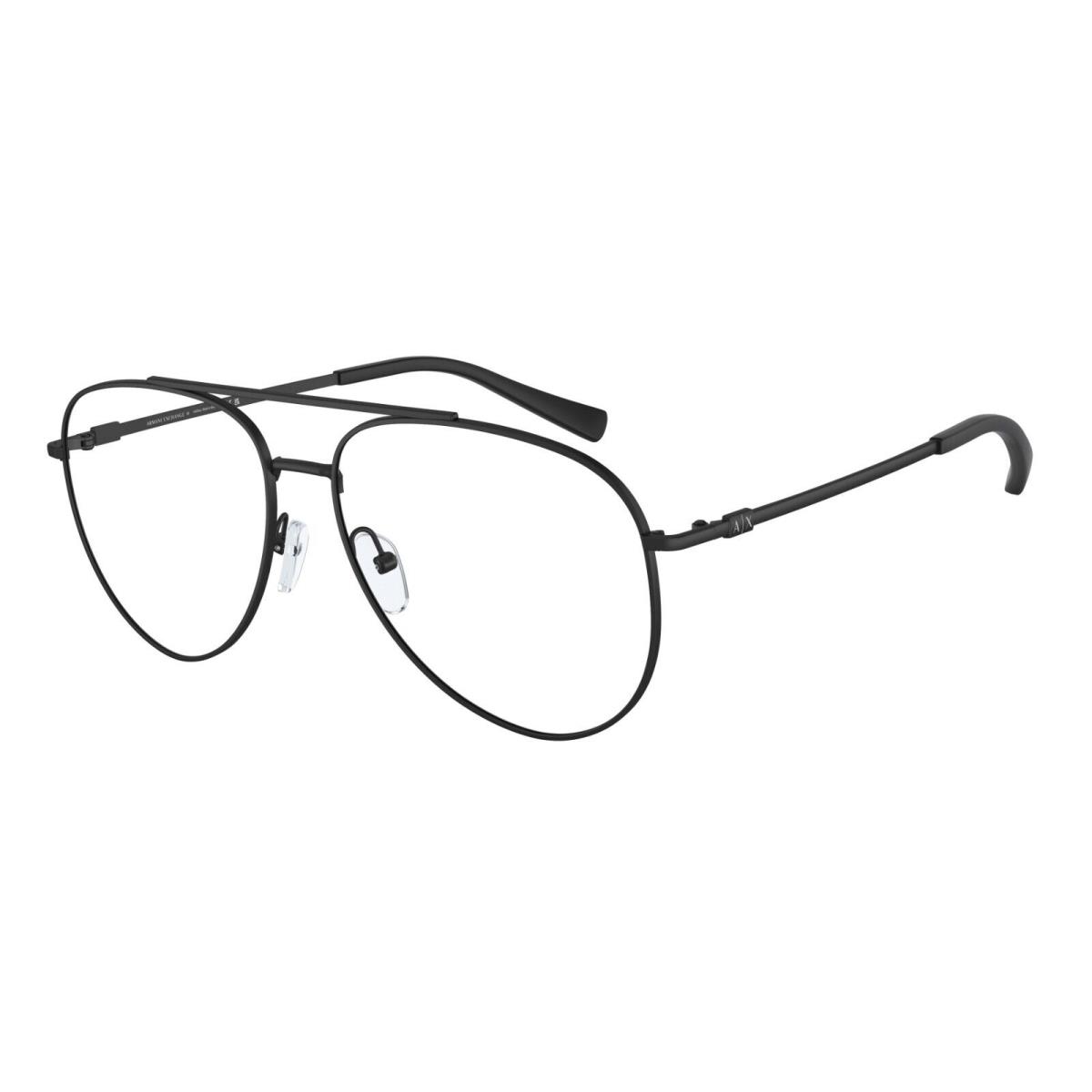 Armani Exchange Eyeglasses 0AX1055 6000 Mate Black Frame 58MM Rx-able