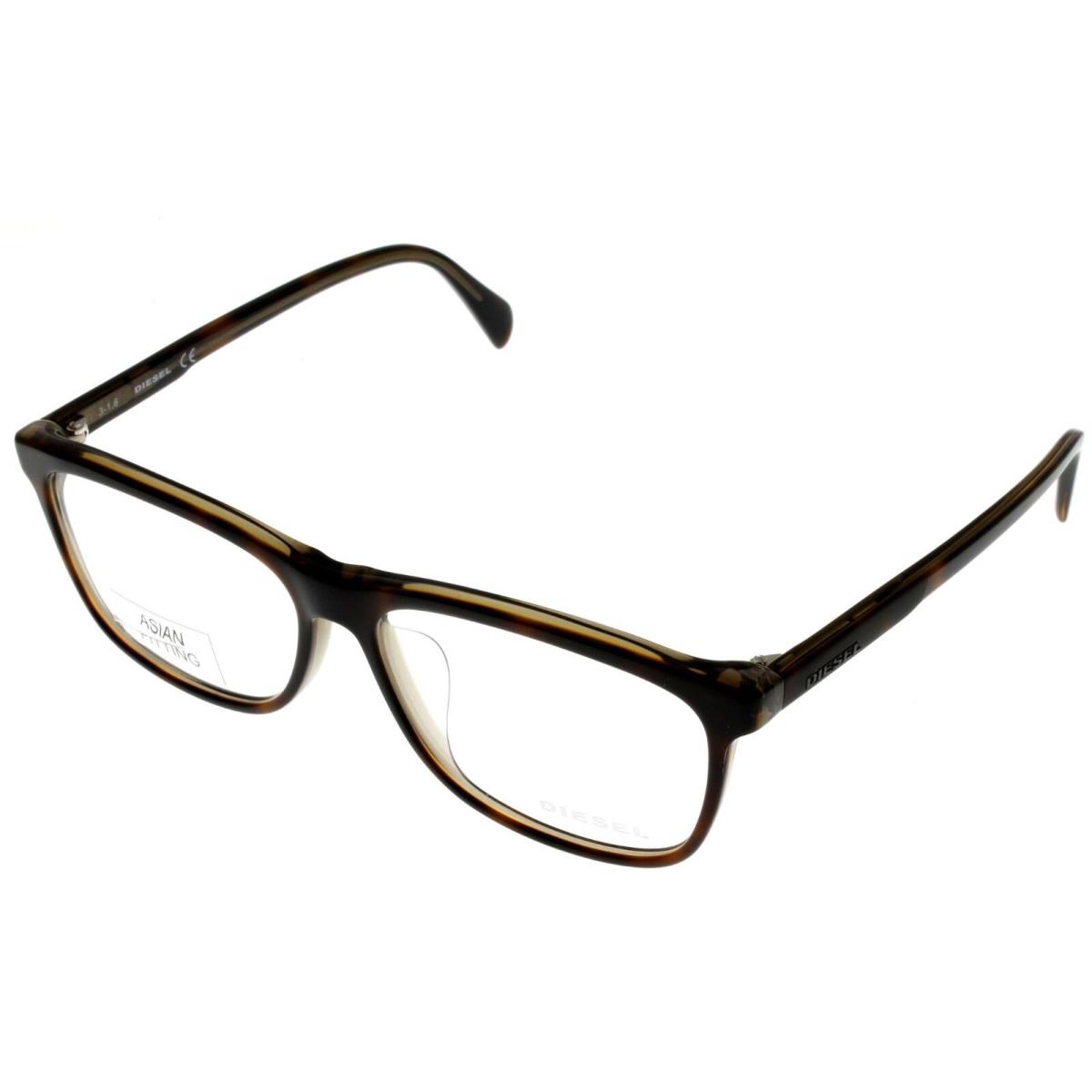 Diesel Eyeglasses Frame Men Brown Tortoise Rectangular DL5183 056