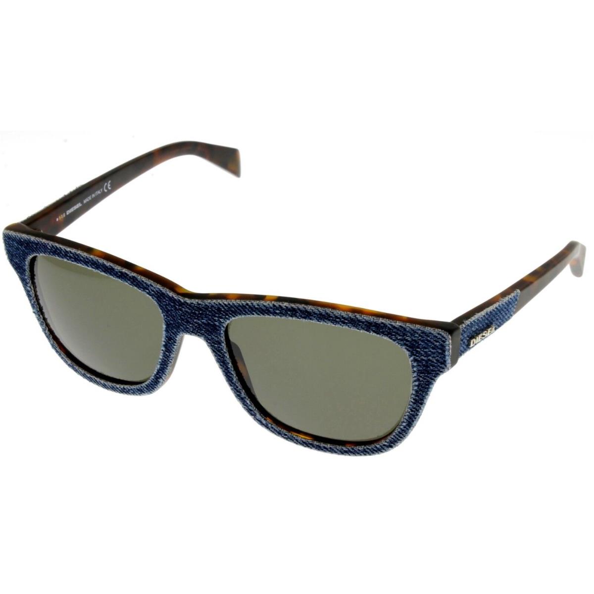 Diesel Sunglasses Green Blue Unisex Rectangular DL0111 92N