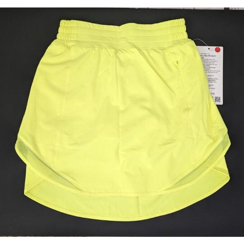 Lululemon Hotty Hot High-rise Skirt Long Highlighter Yellow 2