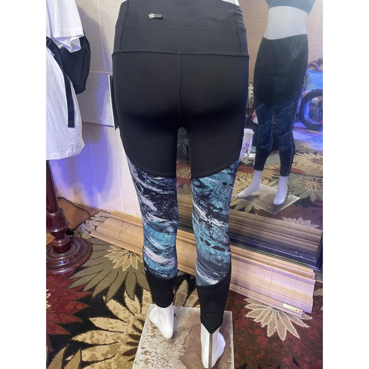 Lululemon Run to Reset Tight 25 Black / Frozen Island Multi Women`s 8