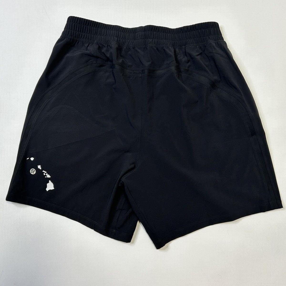 Lululemon Pace Breaker Linerless Short 7 Black Hawaii Maui Chain Islands Medium