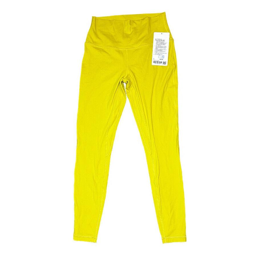 Lululemon Womens Align High Rise 28 Soleil Yellow Leggings Pants 8