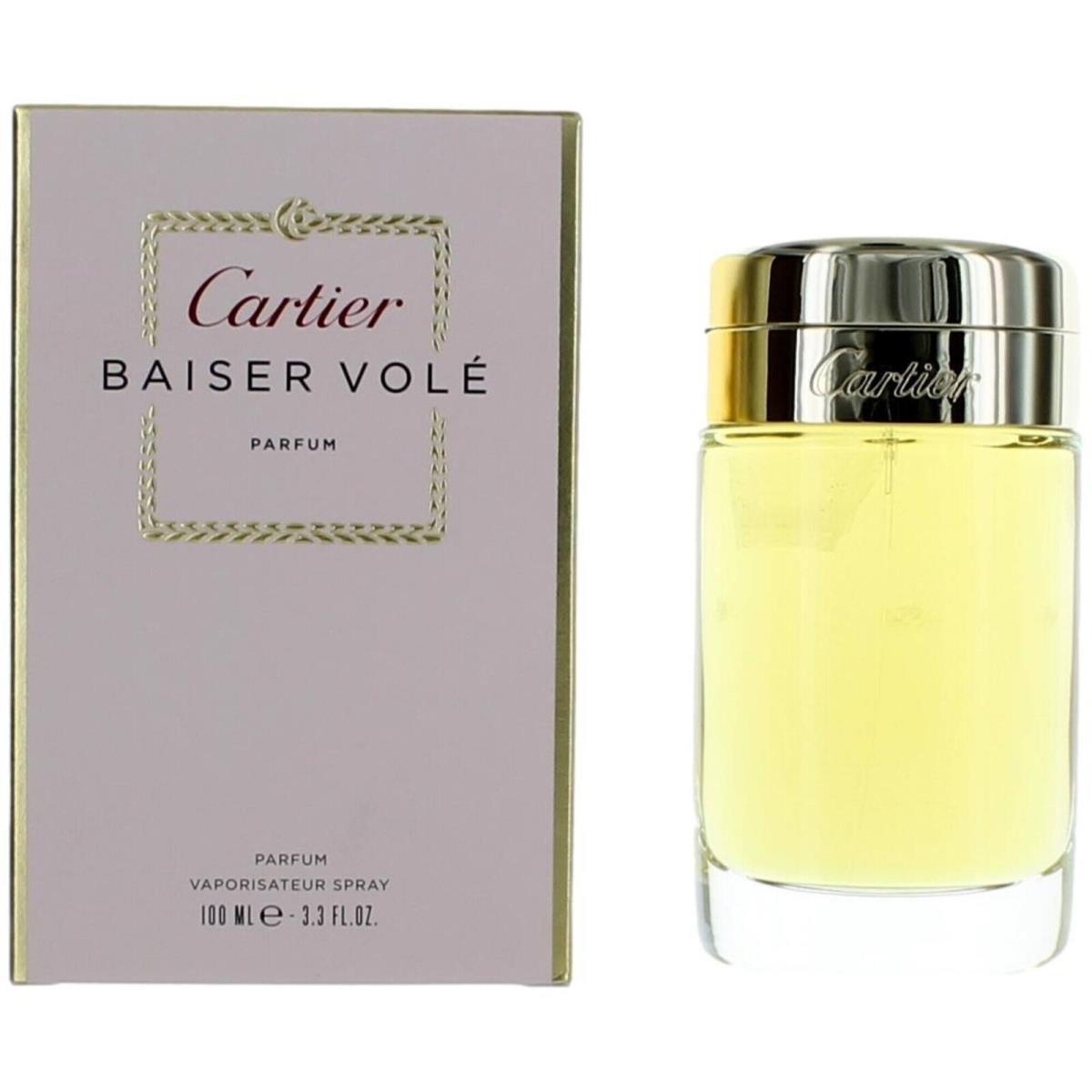 Cartier Women`s Parfum Spray Baiser Vole with Elegant Lily Flower Scent 3.3 oz