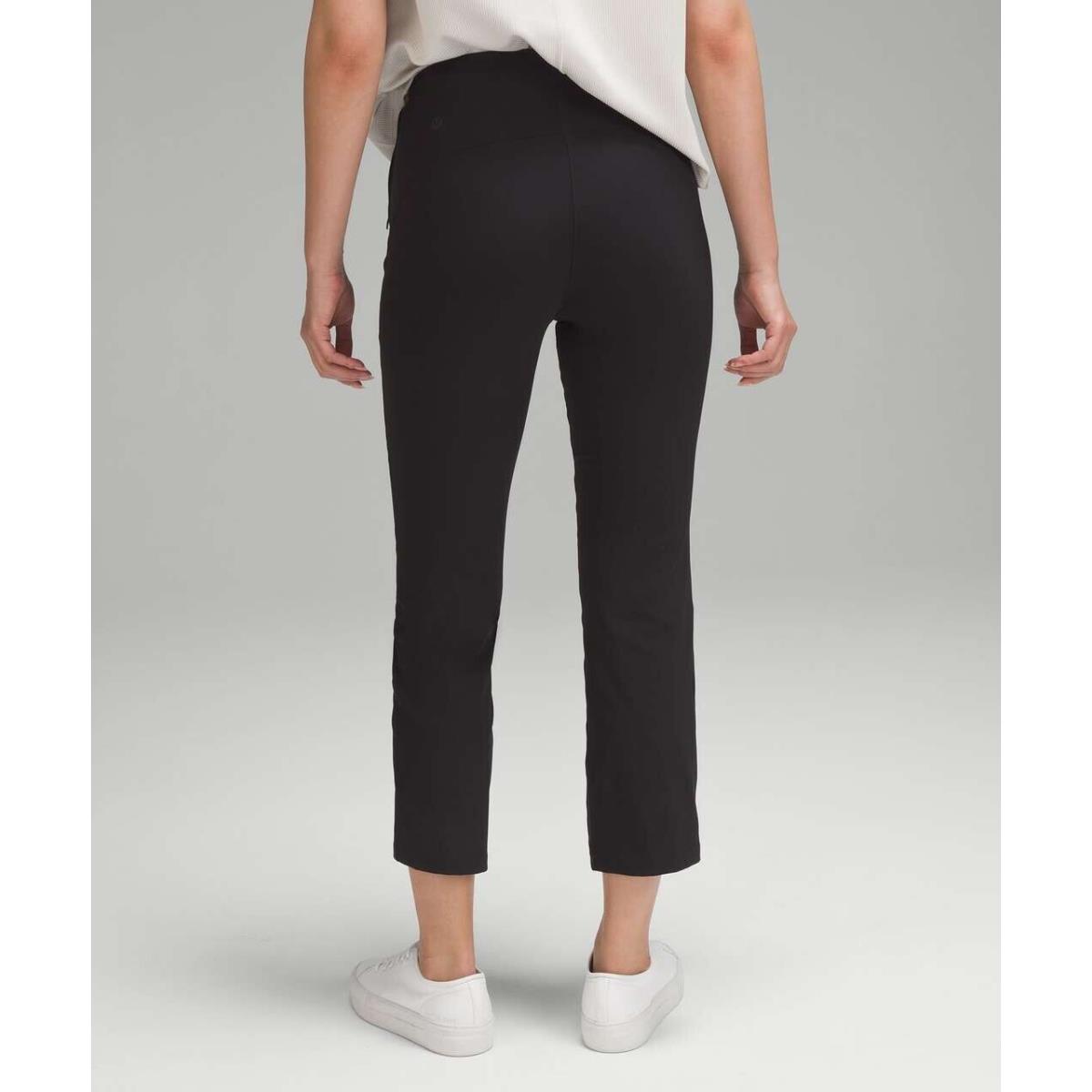 Lululemon Smooth Fit Pull-on High-rise Cropped Pants Black Size 12