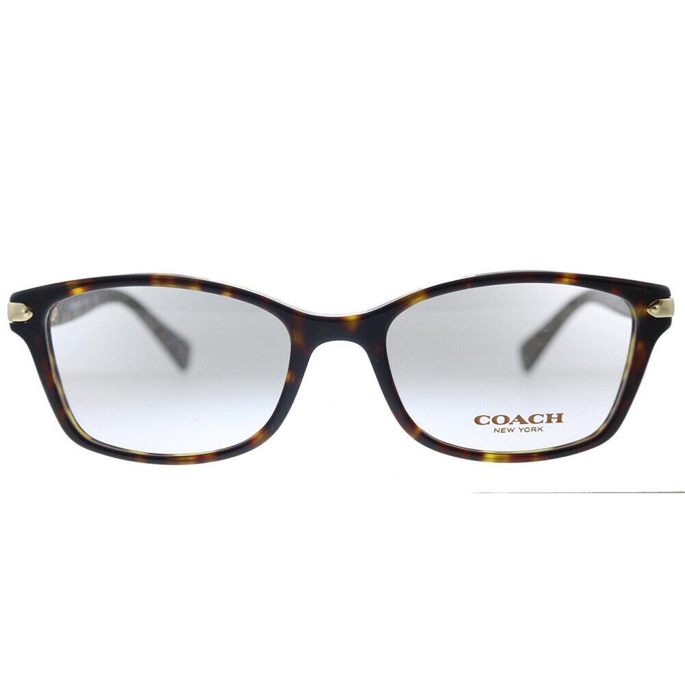 Coach HC 6065 5291 Dark Tortoise Plastic Rectangle Eyeglasses 51mm