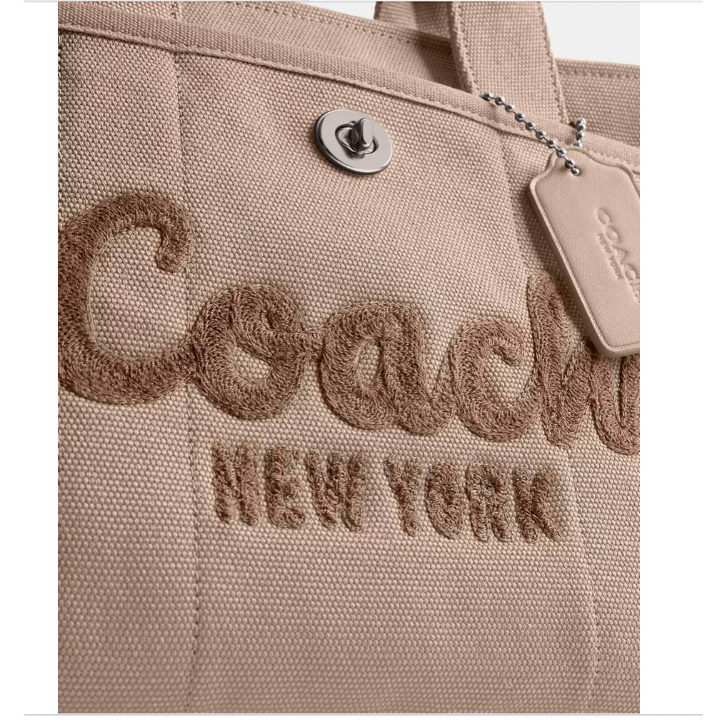 Coach Cargo Medium CP158 Tote Lh/dark Natural - Handle/Strap: Black, Exterior: LH/DARK NATURAL, Lining: Black